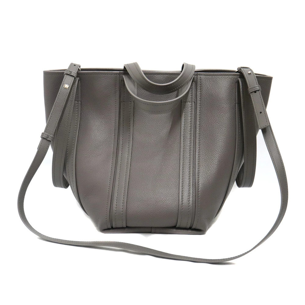 Balenciaga 2Way Bag Shoulder Gray South North Leather